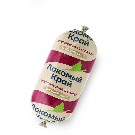 Колбаса Лакомый край Классическая с салом в/с 460г Белмит Филиал СА Беларусь Лакомый край