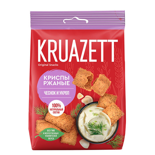Криспы Круазетт ржаные с чесноком и укропом 70г ООО Ориент Продактс Россия Круазетт