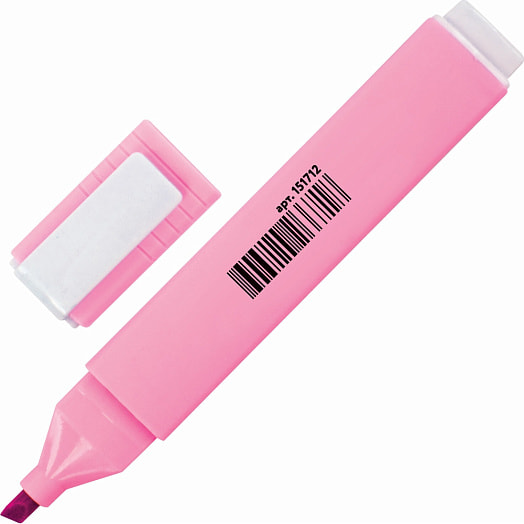 Текстовыделитель Юнландия Розовый пастельный арт.151712 Китай