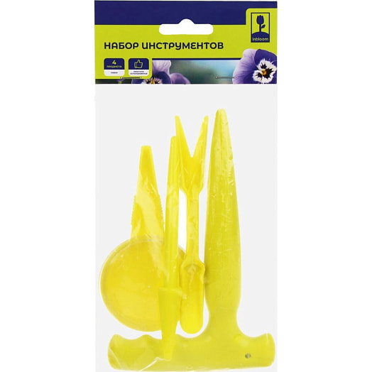 Набор инструментов Inbloom (сеялка, землекоп 2шт, культиватор) арт.181-005 Китай