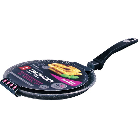 Блинница с антиприг покрытием Мрамор (Традиция) 24см литая арт.ТМ6241 Россия