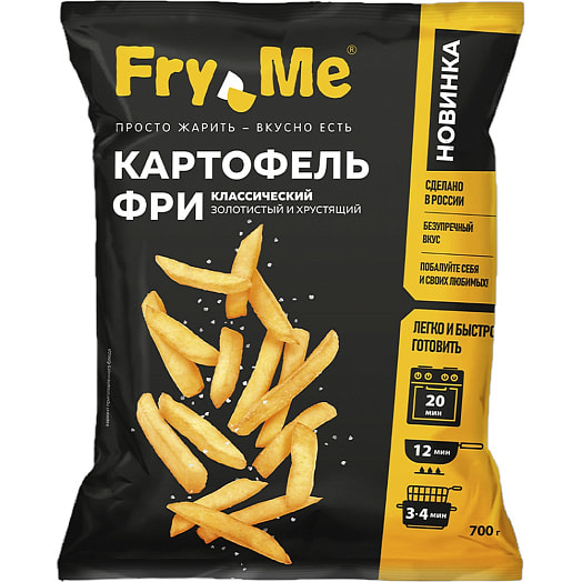 П/ф Картофель фри без панировки обжар/зам 700г Россия