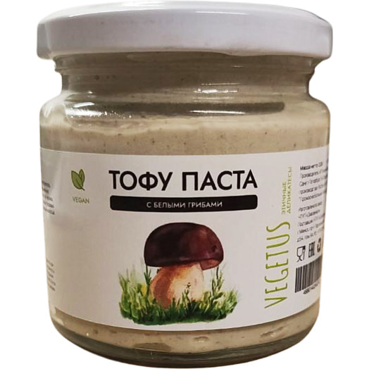Тофу-паста Vegetus с белыми грибами 200г Россия Vegetus