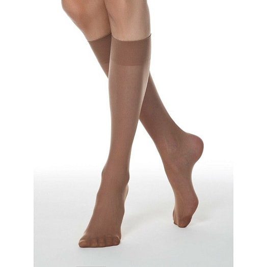 Получулки (гольфы) женские Conte Elegant Tension 20 (2 пары) 1 сорт р.23-25. bronz арт.8С-3 СП Беларусь