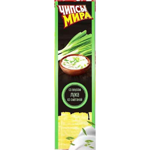 Чипсы Мира 100г со вкусом лука со сметаны Мира Беларусь