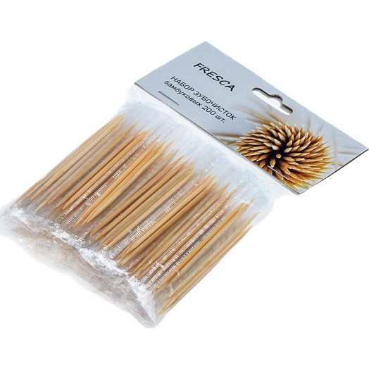 Набор зубочисток бамбуковых 200шт*6,5см арт.BB101982 Белбогемия Китай