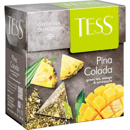 Чай Tess 36г Pina Colada зелёный 20*1.8г Орими Россия