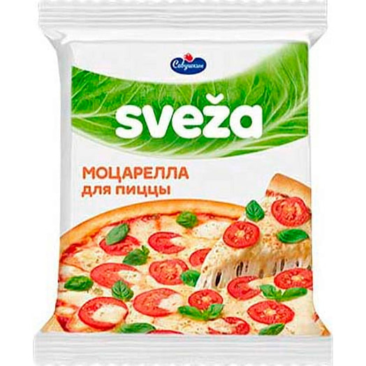 Сыр Моцарелла для пиццы 40% 200г полутвердый Савушкин продукт Беларусь SVEZA
