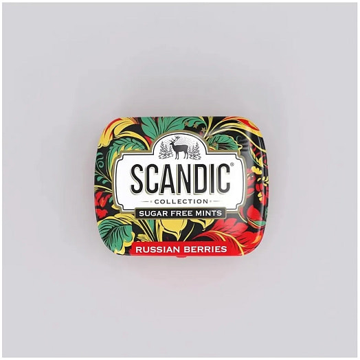 Конфеты Scandic Черника, облепиха без сахара 14г ж/б ООО ТД Энергон Рус Россия Scandic