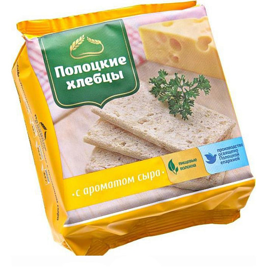 Хлебцы Полоцкие 80г с ароматом сыра экструзионные ООО Витебскхлебпром Беларусь Полоцкие
