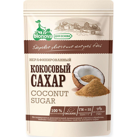 Кокосовый сахар 200г ООО НовоПродукт Россия Бионова