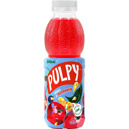 Напиток сокосодержащий Добрый Pulpy Вишня 450мл ПЭТ ООО Мултон Партнерс Россия Добрый