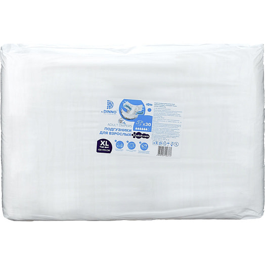 Подгузники для взрослых одноразовые Dr.Dinno Standart Plus XL 30шт ООО БелЭмса Беларусь Dr.Dinno