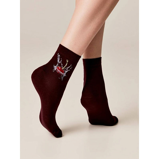 Носки женские classic (средней длины), р. 23 рис.607  ежевика арт.1100 Брестский ЧК Беларусь Брестские