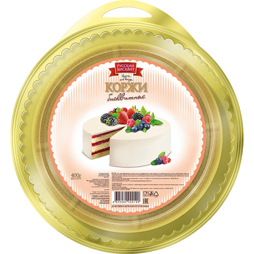Корж Русский Бисквит 400г светлый Россия