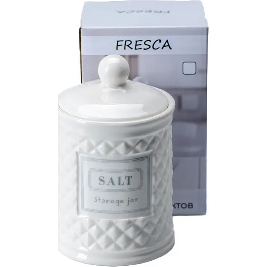 Банка для сыпучих прод керамическая salt 650мл/10*16см арт.HC1910104-6.5SA Китай