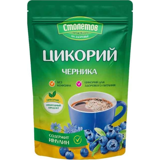 Кофейный напиток Цикорий Столетов 100г с черникой АВД продакшен ООО Беларусь