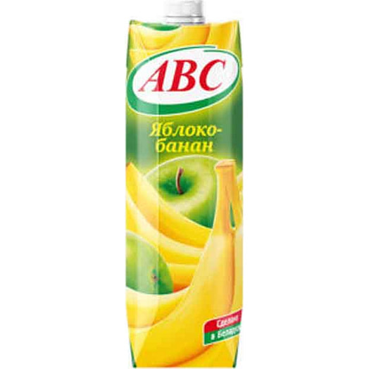 Нектар АВС яблочно банановый 1л карт/уп. Беларусь АВС