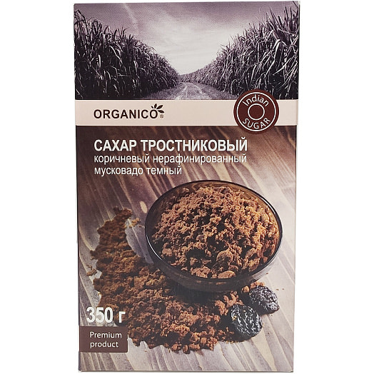 Сахар тростниковый 350г карт/уп. нерафинированный темный Акшая Инвайт ООО Россия