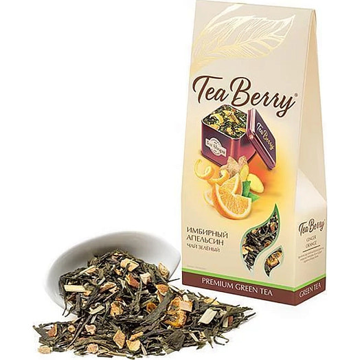 Чай зеленый TeaBerry Имбирный апельсин 100г ООО РЧК-Трейдинг Россия TeaBerry