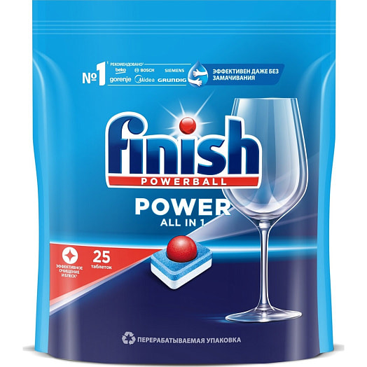 Средство для мытья посуды Finish AIO для ПММ 25 табл. Reckitt Benckiser Польша