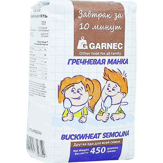 Крупка Гарнец Гречневая манка 450г Россия