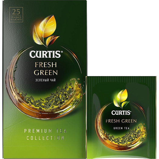 Чай Curtis fresh green 40г зеленый с цветочным ароматом Компания Май Россия Компания Май