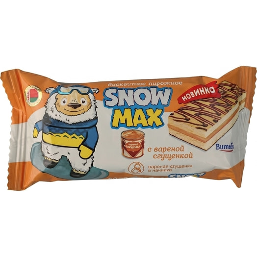 Бисквитное пирожное Snow Max Вареная сгущенка глаз 30г ГП КФ Витьба Беларусь