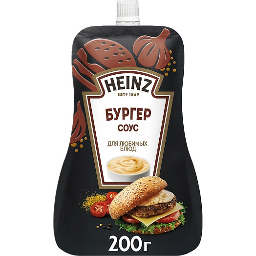 Соус Xeinz Бургер 200г дой-пак ООО Петропродукт Отрадное Россия Xeinz