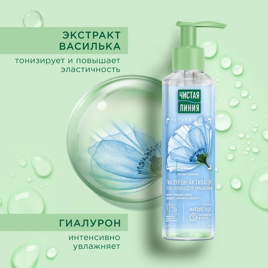 Гель-пенка для умывания 160мл для всех типов кожи Unilever Россия Чистая линия