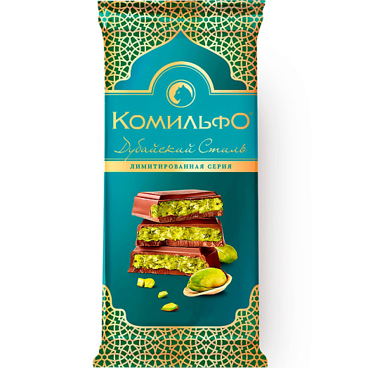 Молочный шоколад Камильфо Дубайский стиль с фисташкой 176г ООО Нестле Россия