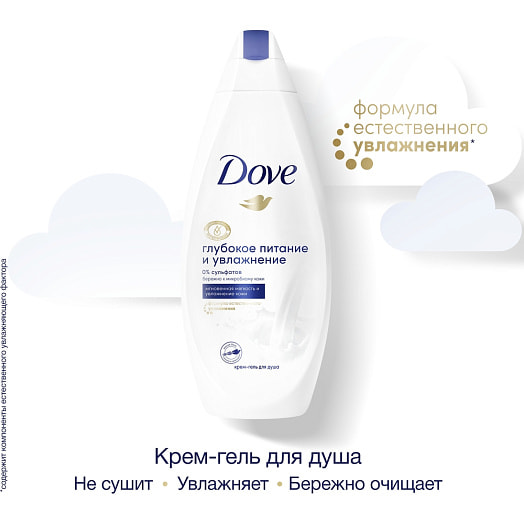 Гель для душа 610мл глубокое питание и увлажние Unilever Россия DOVE