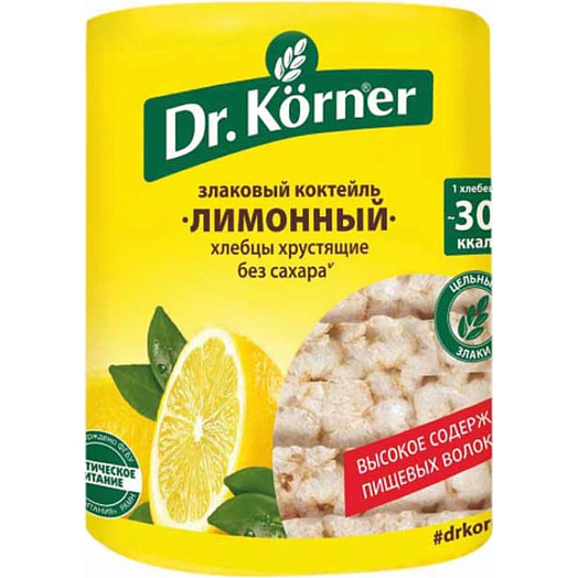 Хлебцы Dr.Korner лимонные 100г Россия