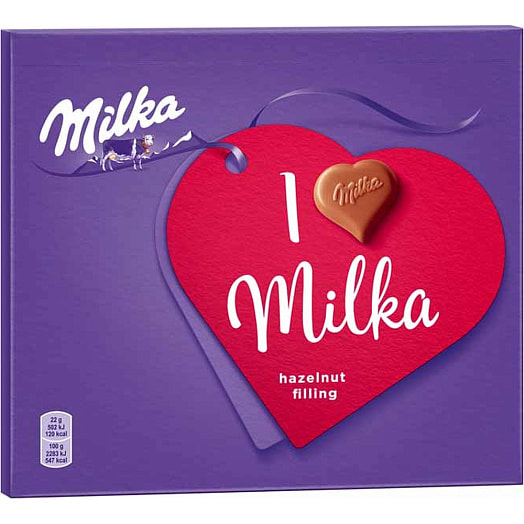 Конфеты Милка 110г ореховая начинка ЧАО Монделис Болгария Милка