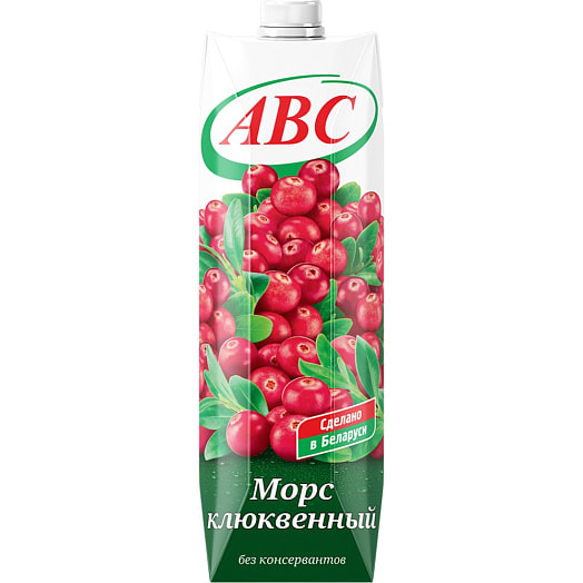 Морс клюквенный 1л тетра-пак ОДО Фирма АВС Беларусь АВС