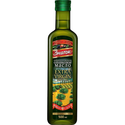 Оливковое масло Знаток 100% Extra Virgin 500мл ACEITES ALBERT S.A. Россия