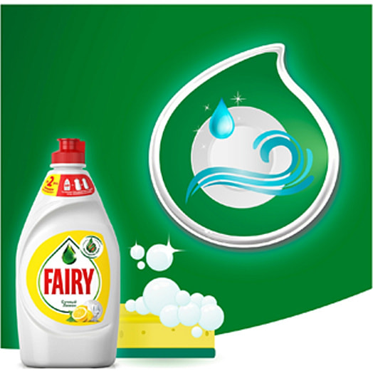 Средство для мытья посуды Fairy 900мл Сочный лимон Россия