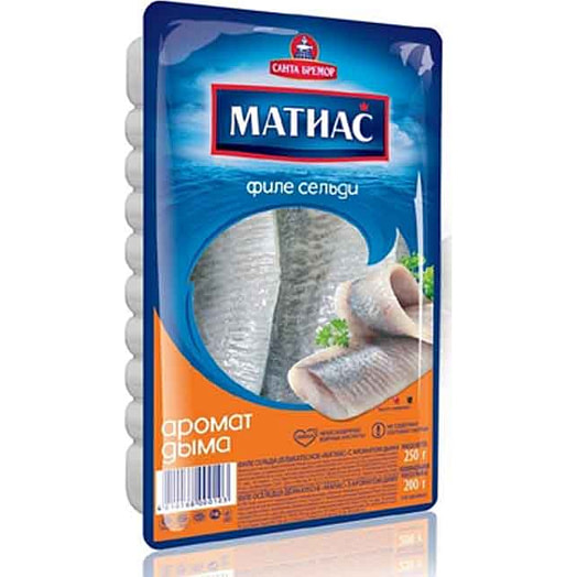 Филе сельди Матиас  деликатесное 250г аромат дыма Беларусь