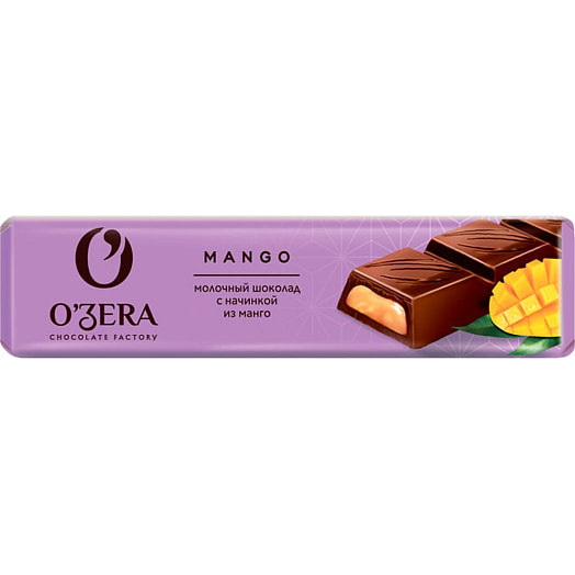 Шоколад OZera молочный с желейной начинкой из манго 50г Россия