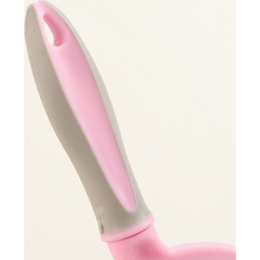 Пуходерка мягкая с волн зубьями, средняя, 9,5х16,5см, розовая арт.9001561 Китай