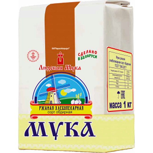 Мука 1кг ржаная обдирная ОАО Лидахлебопродукт Беларусь