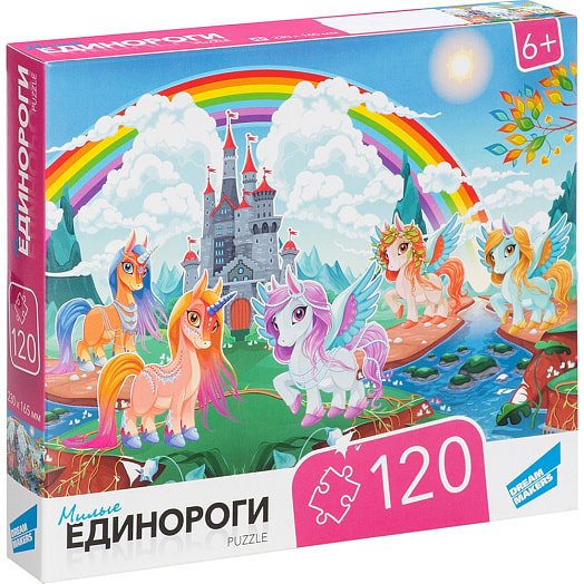 Пазлы 120 Единороги арт.RI1204C ООО Желтый крокодил Беларусь DREAM MAKERS-BOARD GAMES