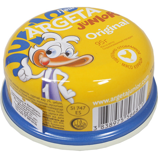 Паштет Argeta Junior 95г ж/б куриный Словения
