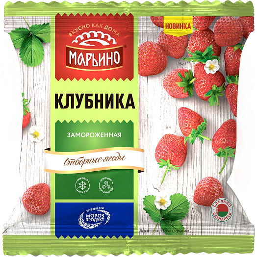 Клубника быстрозамороженная 400г пл. Морозпродукт Беларусь