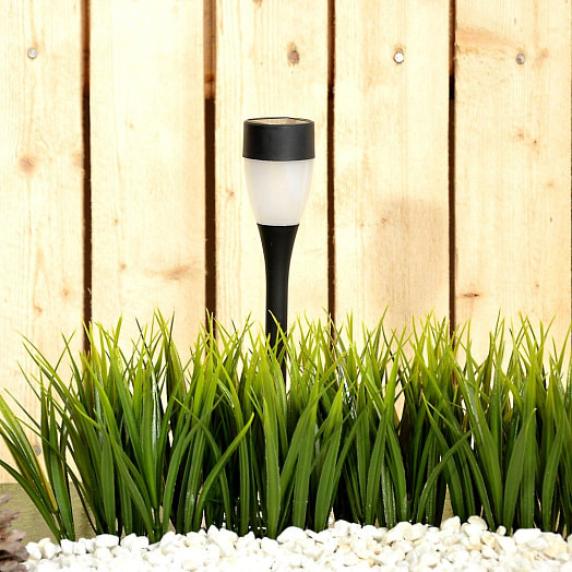 Фонарь садовый Inbloom на солн батарее 4.5х25.5см, 1LED, белый арт.185-033 Китай