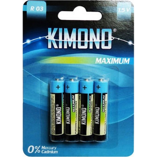 Батарейки Kimono R03/BL4 ААА Micro 1,5В Zhejiang Brig Electronics Co LTD Китай Kimono