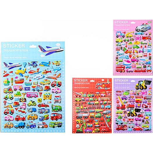 Наклейки декоративные Машинки 21*29,5см 4 дизайна ООО Даймонд Групп Китай Mazari