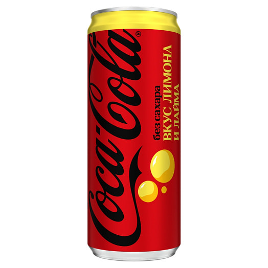 Напиток Coca-Cola без сахара со вкусом лимона и лайма 330мл ж/б Coca-Cola Беларусь
