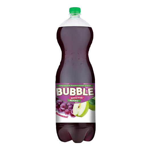 Напиток Bubble 2л ПЭТ виноград и яблоко ООО КАСКАД г.Борисов Беларусь