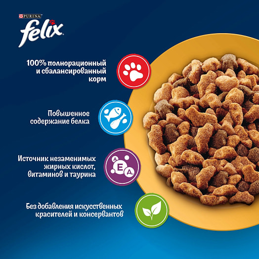 Сухой корм Мясное объедение 600г курица ООО Нестле Россия Россия